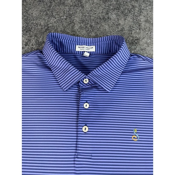 Peter Millar Other - Peter Millar Summer Comfort Polo Shirt Mens XL Blue Performance Streamsong Golf